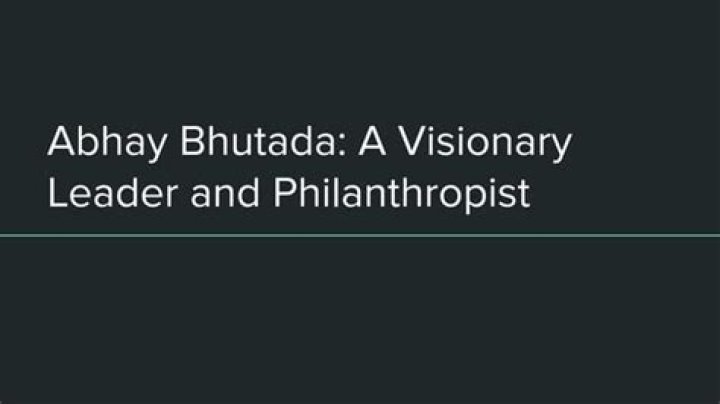 A Visionary Leader And Philanthropist