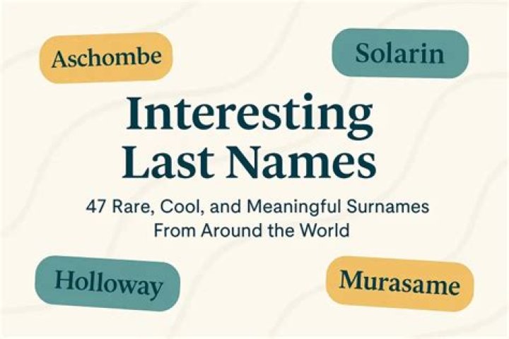 Discovering The Allure Of Interesting Last Names