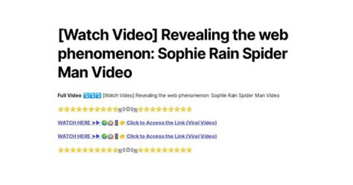 Sophie Rain Spider-Man Video: Uncovered And Trending