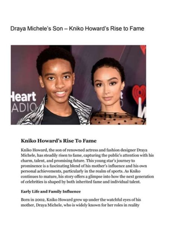 Uncover The Remarkable Story Of Draya Michele's Son, Kniko
