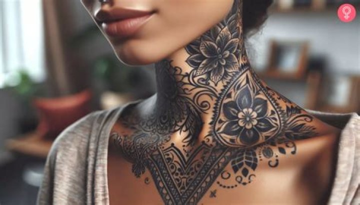 Unveil Alluring Front Neck Tattoo Designs For Women