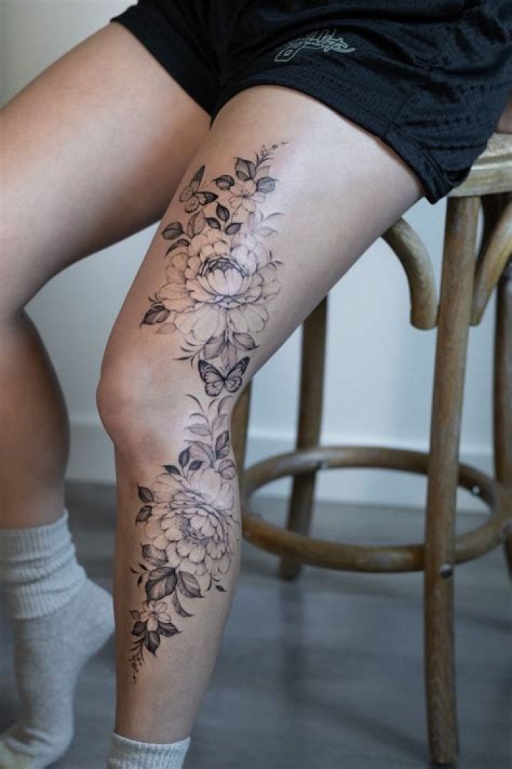 Unveiling The Allure Of Flower Tattoos For The Leg