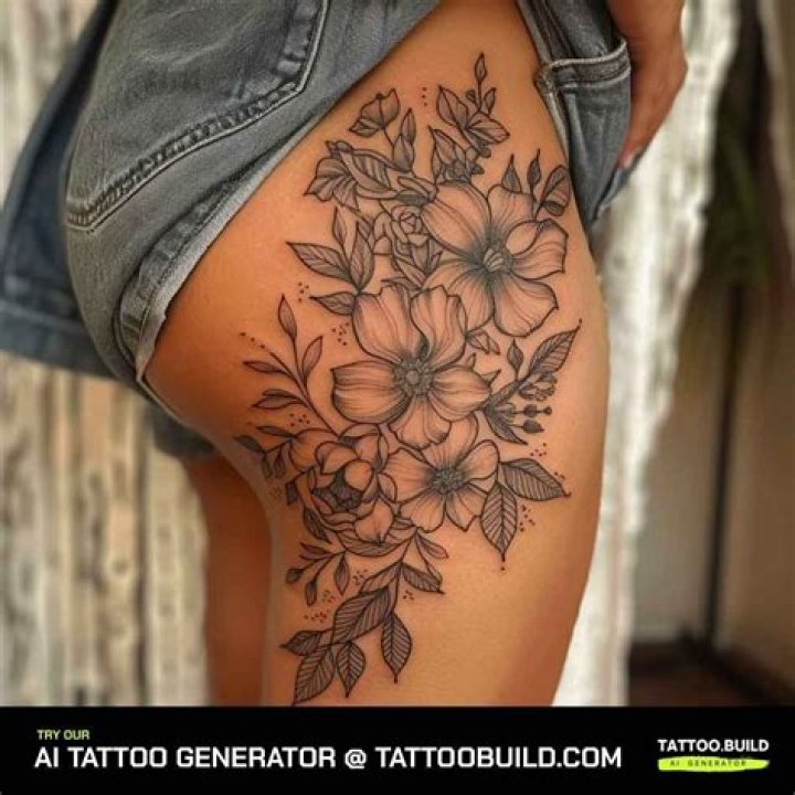 Unveiling The Enchanting World Of Floral Thigh Tattoos