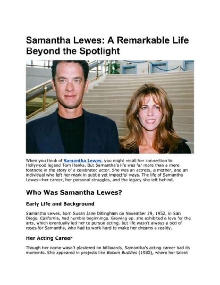 Unveiling The Truth Behind Samantha Lewes' Tragic Death